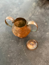 Load image into Gallery viewer, Antique Art Nouveau Embossed Copper Vessel
