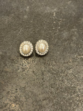 Load image into Gallery viewer, Vintage Pearl &amp; Rhinestone Stud Earrings
