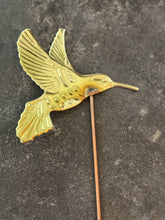 Load image into Gallery viewer, Embossed Hummingbird Planter Stake
