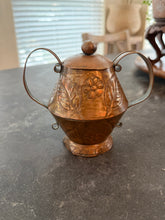 Load image into Gallery viewer, Antique Art Nouveau Embossed Copper Vessel
