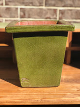 Load image into Gallery viewer, Olive Glazed Clay Planter
