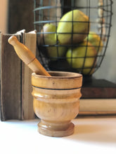 Load image into Gallery viewer, Vintage Wooden Mortar and Pestle
